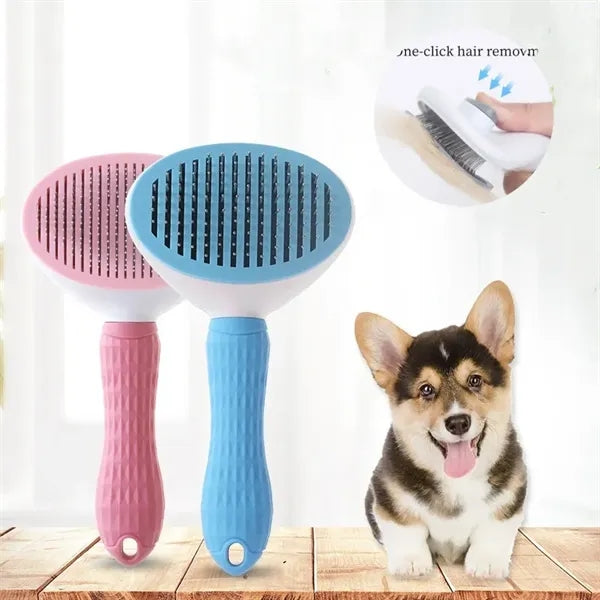 Retractable One-touch Hair Remover Comb for Pet Cats and Dog