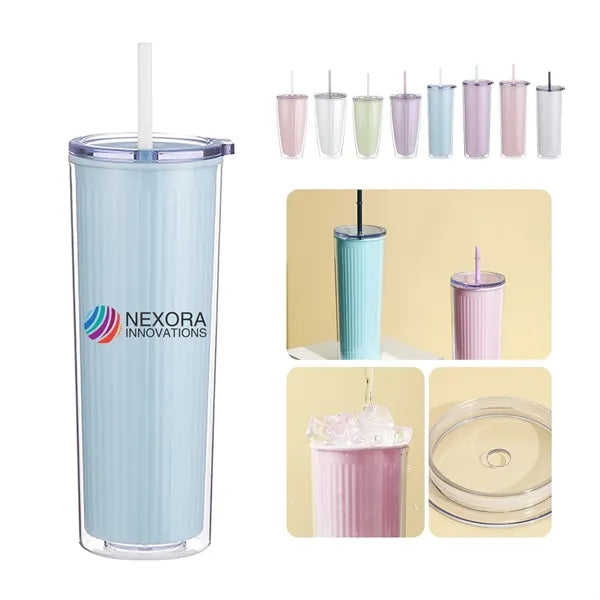 24.34 oz Double-Layer Straw Cup