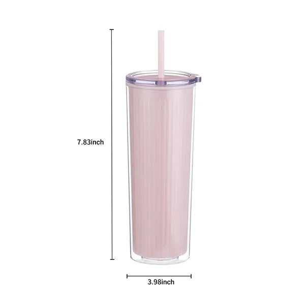 24.34 oz Double-Layer Straw Cup