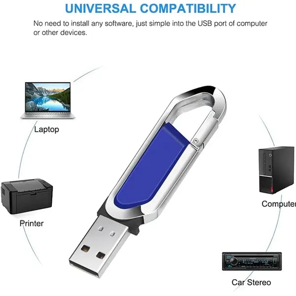 Carabiner USB Flash Drive - 2GB