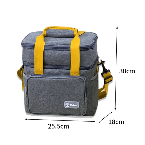 Double-Layer Insulated Lunch Bag