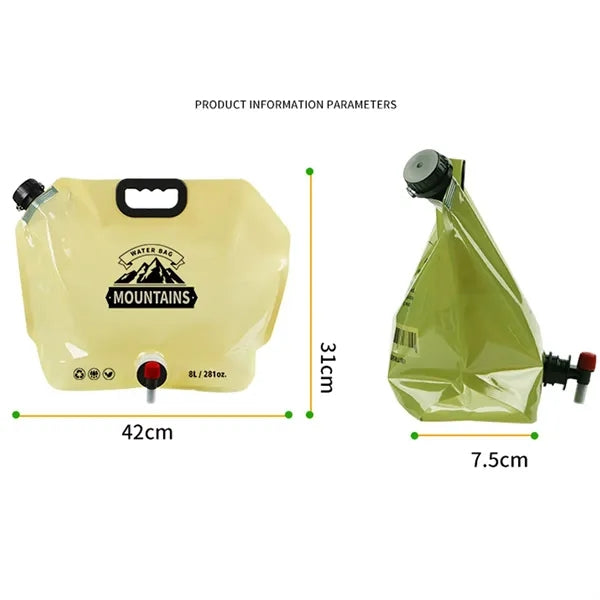 Collapsible Water Container Bag With Spigot