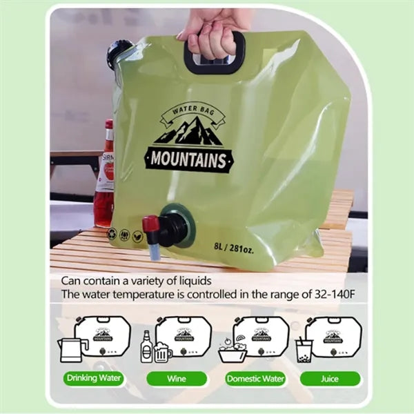 Collapsible Water Container Bag With Spigot