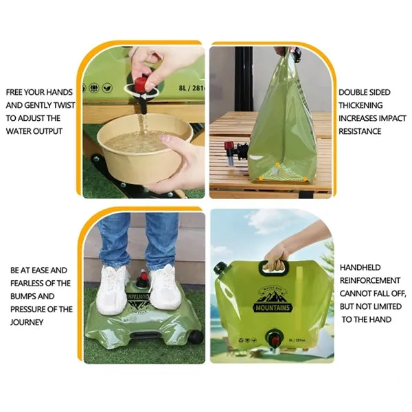 Collapsible Water Container Bag With Spigot