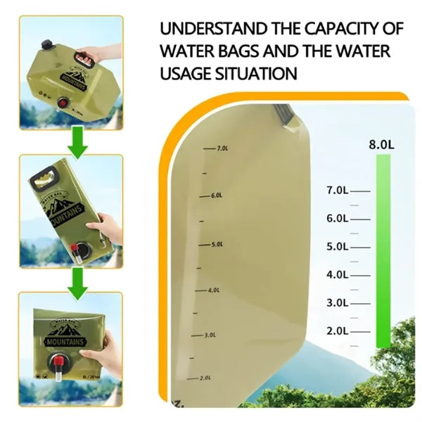 Collapsible Water Container Bag With Spigot