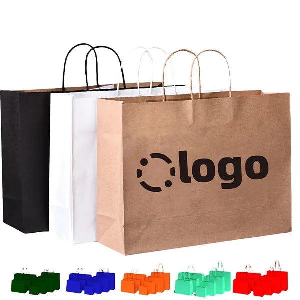 Kraft Brown Paper Shopping Gift Bag - Minimum Order Quantity