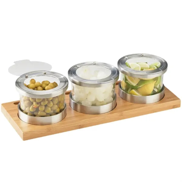 16oz. Bamboo Mixology Jar Garnish Tray