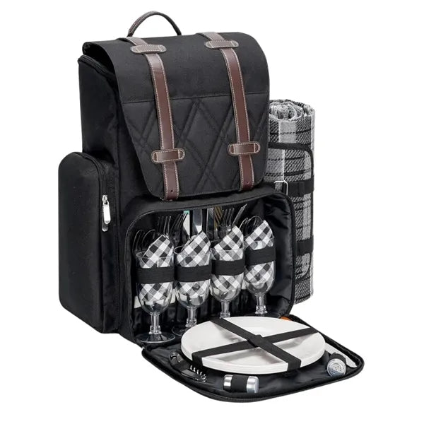 4-Person Insulated Cooler Picnic Backpack