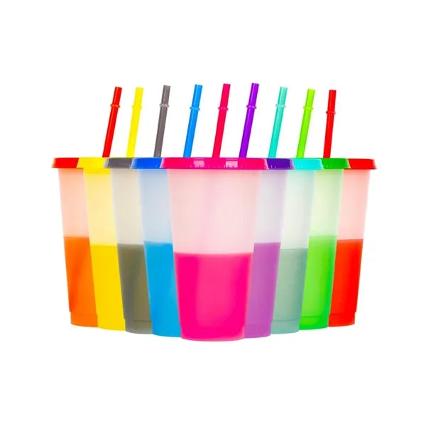 24 oz PP Mood Stadium Tumbler with Lids and Straws