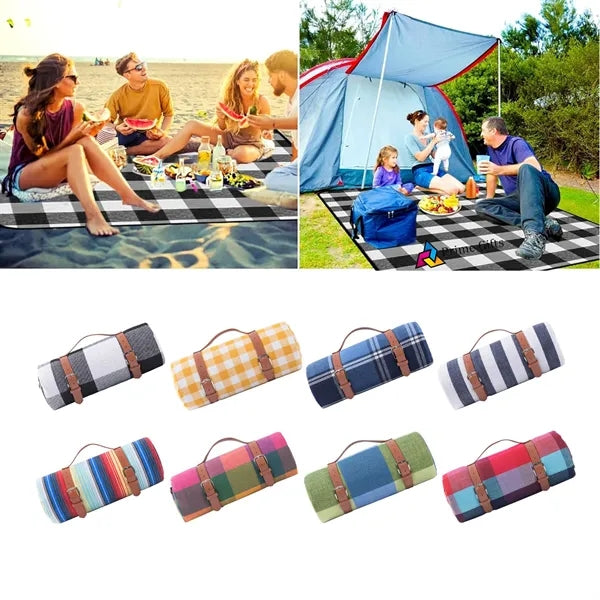 59" x 79" Outdoor Waterproof Blanket Picnic Mat with Carry S