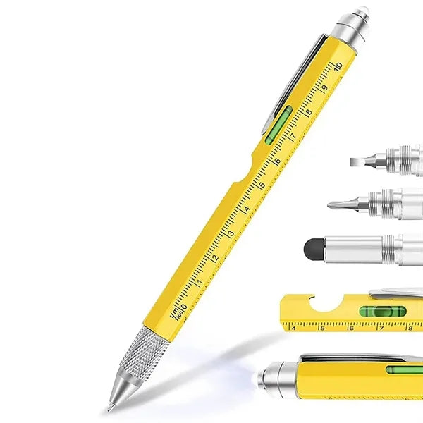 9-in-1 Multi-Function Tactical Pen with Stylus & LED Light