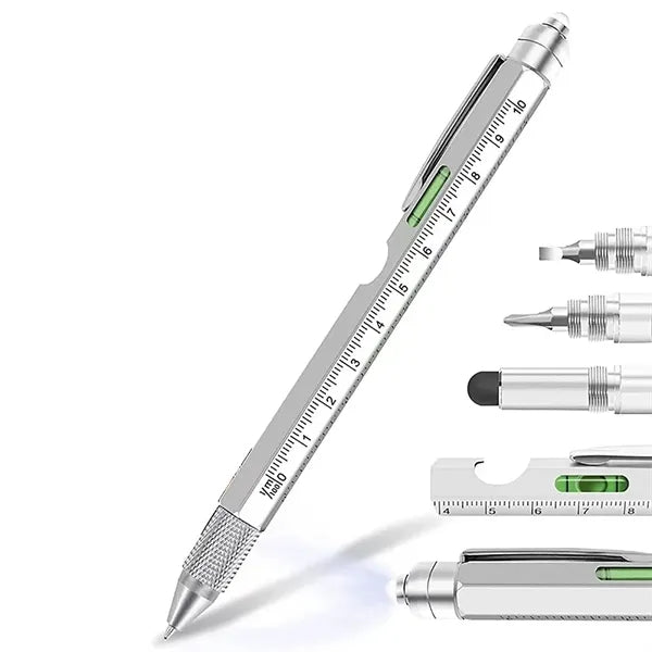 9-in-1 Multi-Function Tactical Pen with Stylus & LED Light