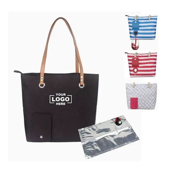 Beach Wine Leakproof Cooler Tote Bag