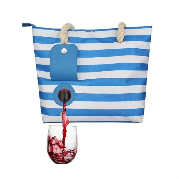 Beach Wine Leakproof Cooler Tote Bag