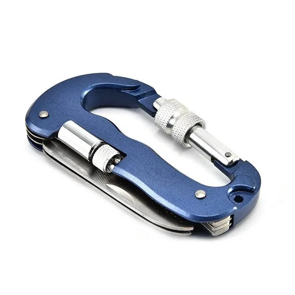 D Type Multi-function Carabiner Knife with Led Light