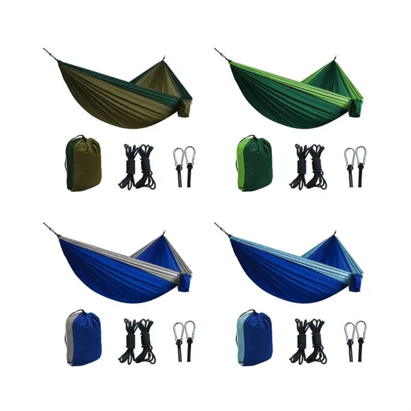 55" x 106" Portable Camping Nylon Hammock with Tree Straps