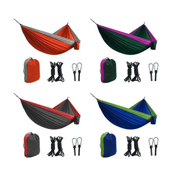55" x 106" Portable Camping Nylon Hammock with Tree Straps