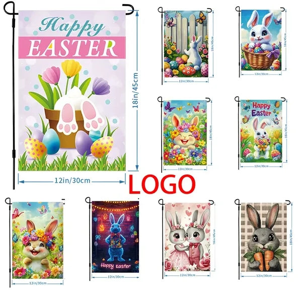 Floral Welcome Garden Flags 12x18 Double Sided