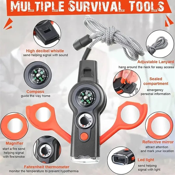 Outdoor Whistle with Compass