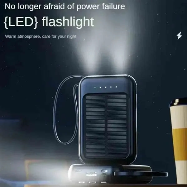 20000mAh Solar Power Bank With Cable