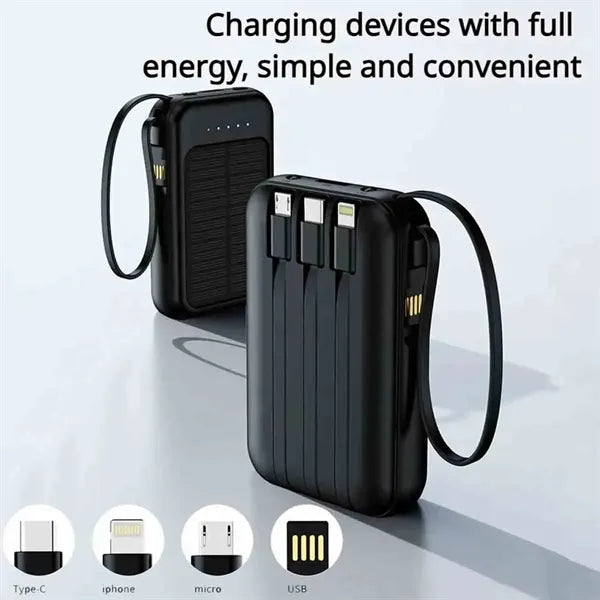 20000mAh Solar Power Bank With Cable