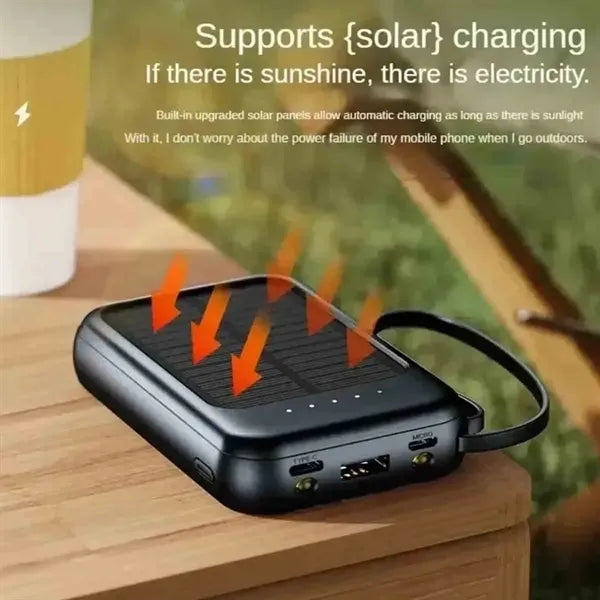 20000mAh Solar Power Bank With Cable