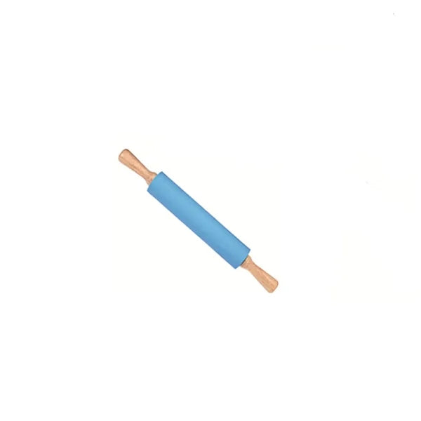 Non-Stick Silicone Rolling Pin w/ Wooden Handle