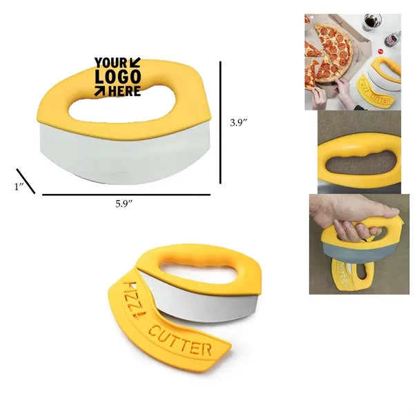 Semi-Round Pizza Cutter w/ Protective Cover