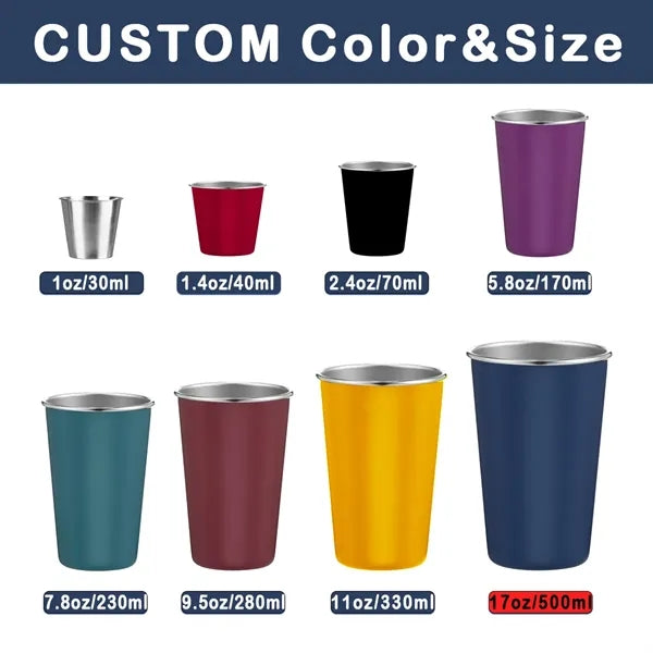 Stainless Steel Pint Glass