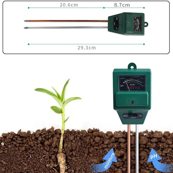3-In-1 Indoor And Outdoor Soil Meter