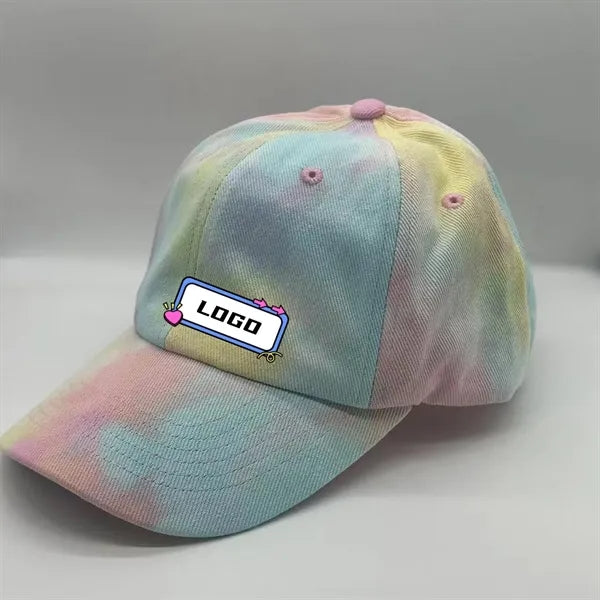 6 Panel Cotton Adjustable Tie-Dye Baseball Cap
