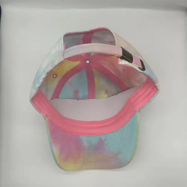 6 Panel Cotton Adjustable Tie-Dye Baseball Cap