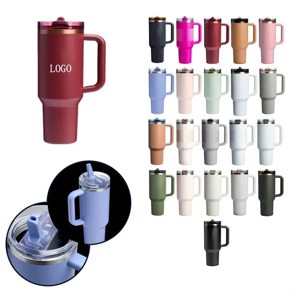 40 OZ Flip Top Straw Tumbler