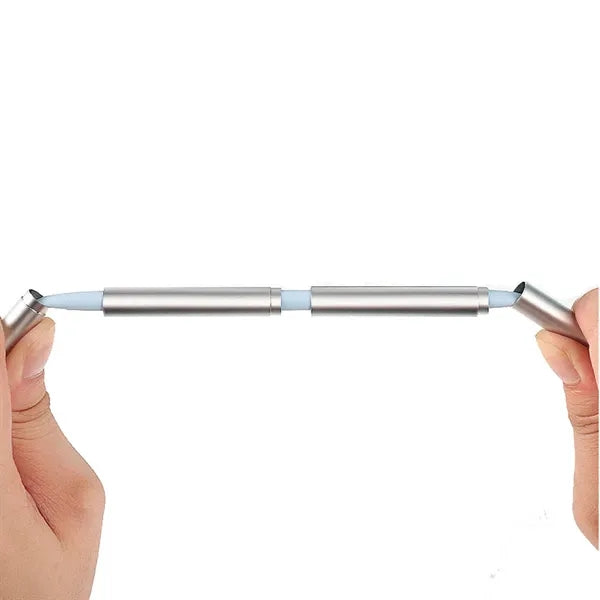 Repeatable Folding Stainless Steel Silicone Straw