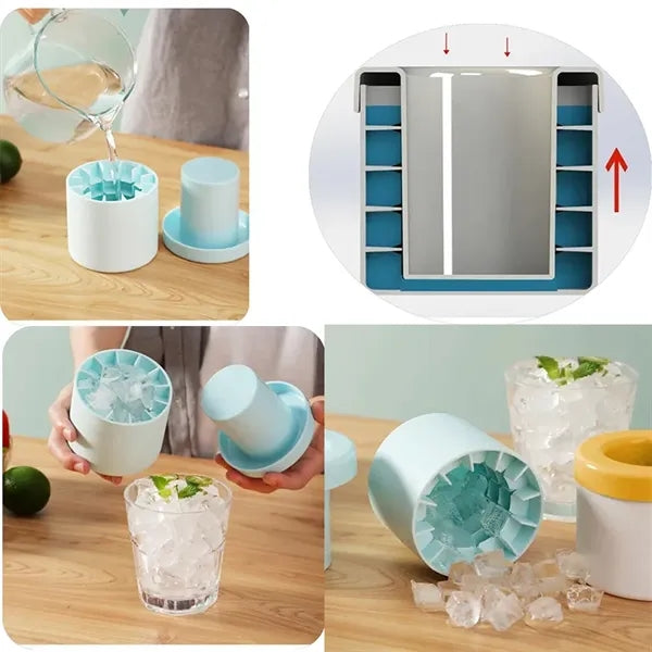 Mini Cylinder Silicone Ice Cube Mold