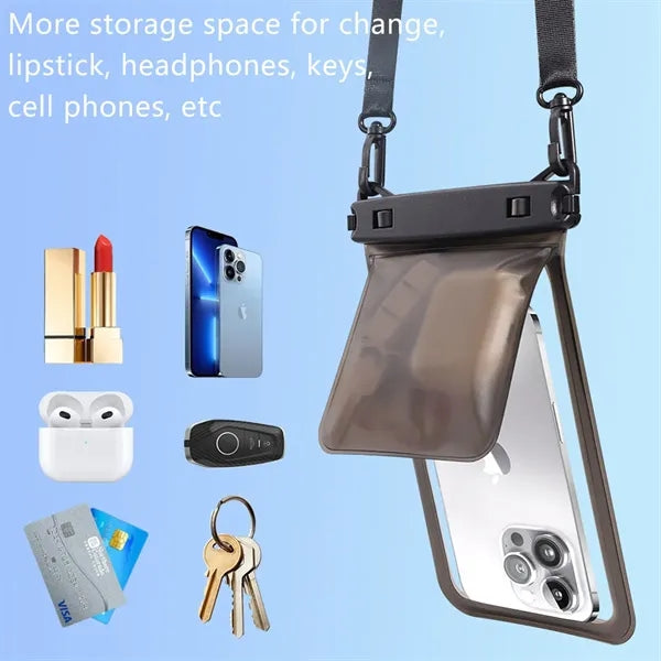 Waterproof Phone Pouch IPX8 Touchscreen for Beach & Swimming