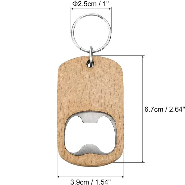 Wooden Keychain Bottle Opener
