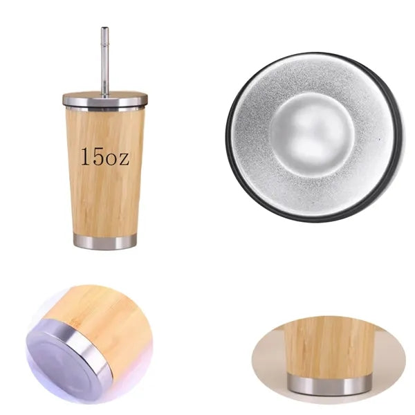 Bamboo Shell Vacuum Car Thermos Cup