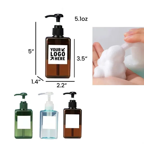 5oz Square Refillable Pump Bottle