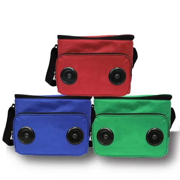 Insulated Tote Beach Cooler Bag with Built in Speakers