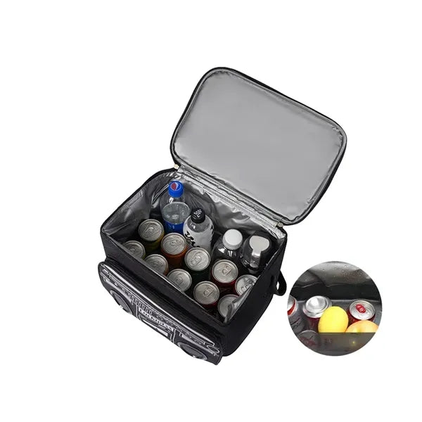 Insulated Tote Beach Cooler Bag with Built in Speakers