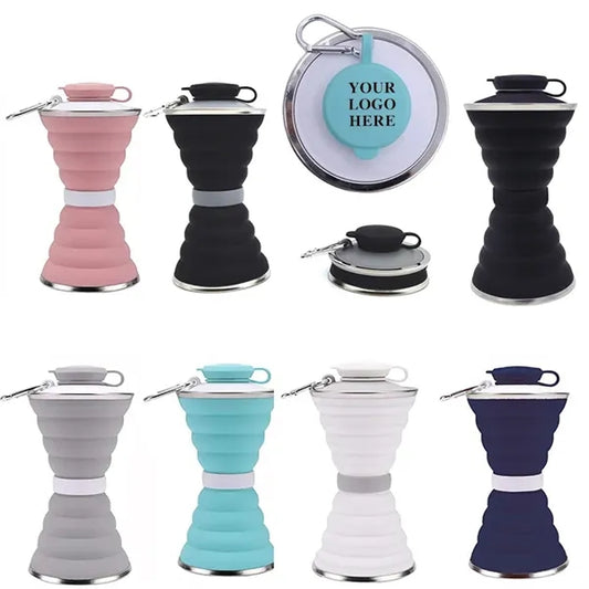 17oz Expandable Drinking Mug Silicone Travel Collapsible Cup