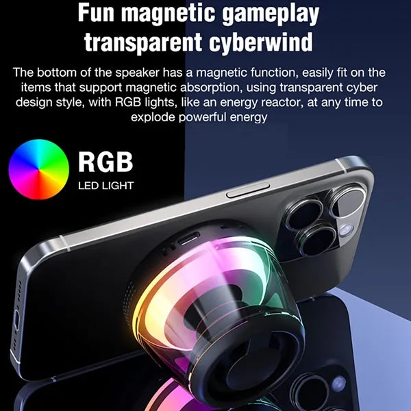 Magnetic Bluetooth Speaker with RGB Lights