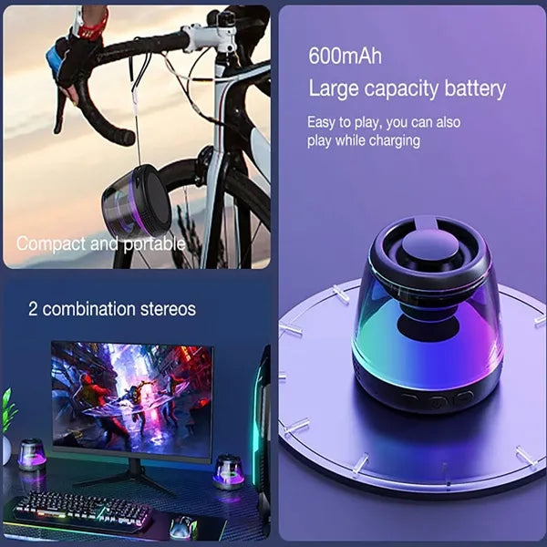 Magnetic Bluetooth Speaker with RGB Lights