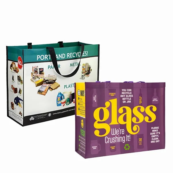 Full-Color Laminated Non-Woven Recycling Bag 19x15x7