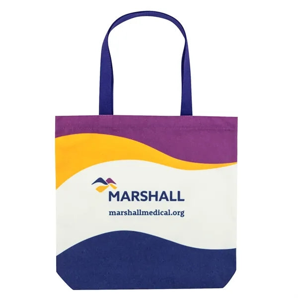 Full-Color 10 oz White Cotton Canvas Tote 15 x 15 x 3
