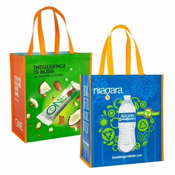 Eco-Chic & Eye-Popping! Full-Color Laminated RPET Tote Bag