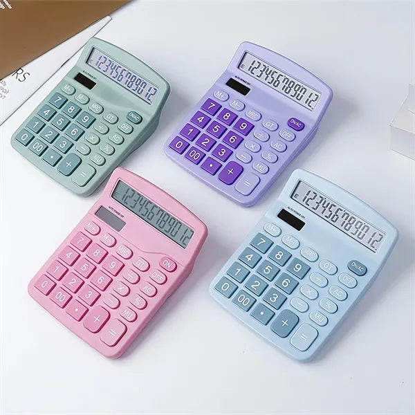 Dual-Power 12-Digit Large Display Desktop Calculator