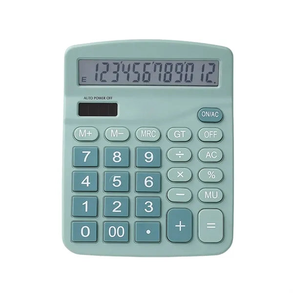 Dual-Power 12-Digit Large Display Desktop Calculator