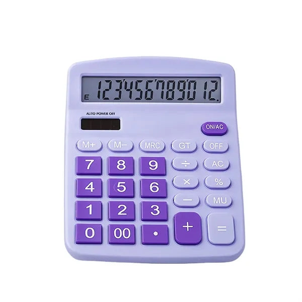 Dual-Power 12-Digit Large Display Desktop Calculator
